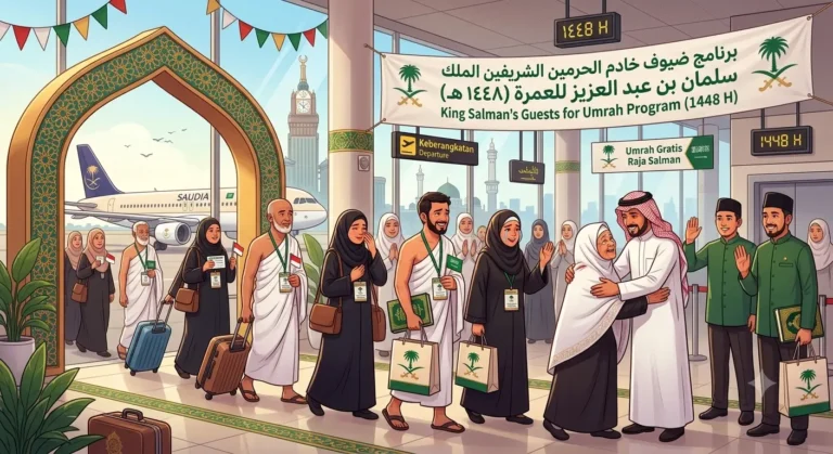 Pelepasan Jemaah Program Umrah Gratis Raja Salman (1448 H)_ Wujud Kepedulian Kerajaan Arab Saudi kepada Umat Islam Dunia